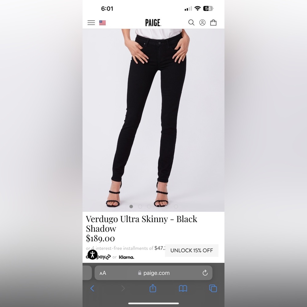 Paige Black jeans